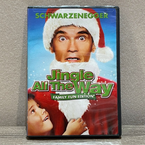 VINTAGE JINGLE ALL THE WAY Christmas Movie Starring Arnold Schwarzenegger - Picture 1 of 3